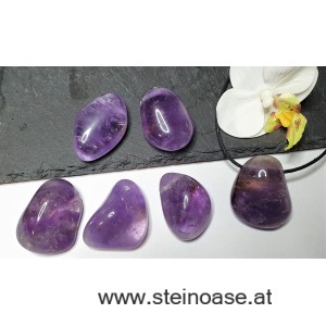 Anhänger Amethyst gebohrt Gr.L inkl.Band